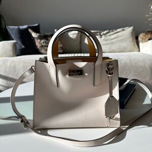 Kate Spade purse with optional Crossbody Strap Ivory & Canary ♠️